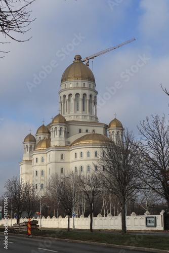 The People's Salvation Cathedral (Catedrala Mântuirii Neamului), also known as the National Cathedral (Catedrala Națională), in Bucharest, Romania photo