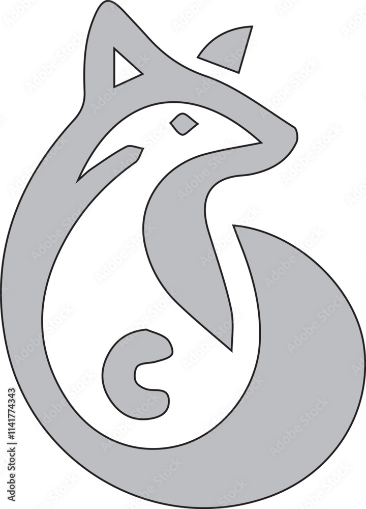 Fox animal anagram symbol logo icon design as a depiction of intelligence and agility for a new growing company's mascot emblem Fox animal anagram symbol logo icon design as a depiction of intelligence and agility for a new growing company's mascot emblem