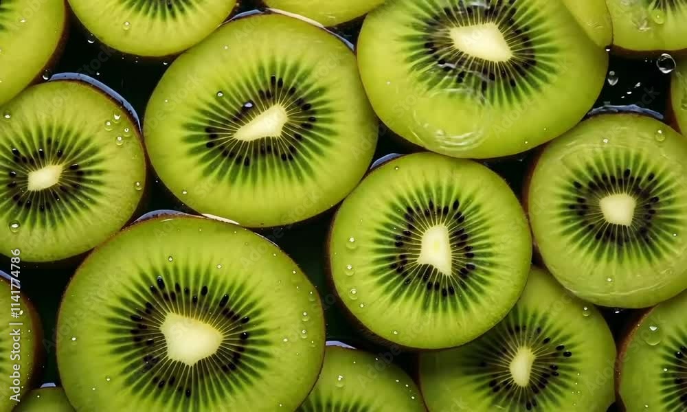 slice kiwi fruits on background