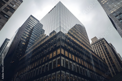 Wallpaper Mural exterior of a magnificent office building in the city, low angle view of tall buildings. Torontodigital.ca