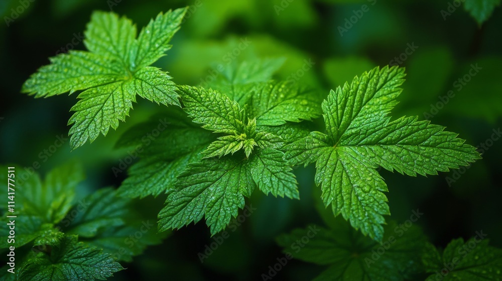Lush Green Leaves Of A Vibrant Plant