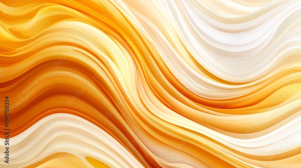 Abstract Orange and White Swirling Wave Design Abstract Orange and White Swirling Wave Design