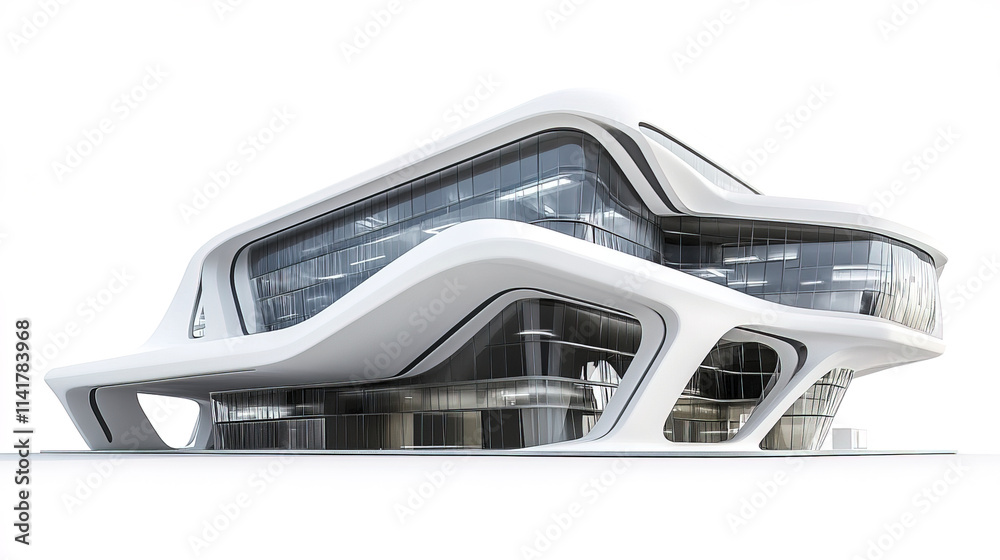Obraz premium Futuristic university building with sleek design and modern architecture