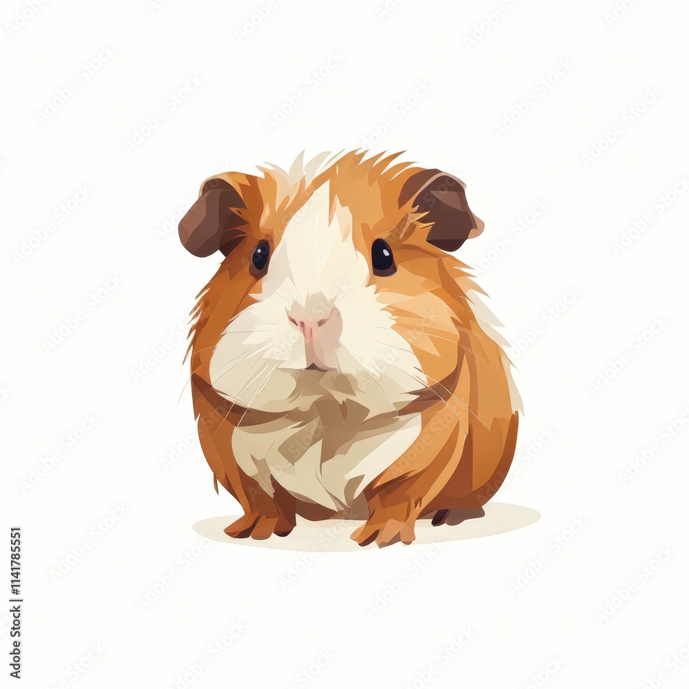 the AI Image Generator, Adorable Guinea Pig with Brown and White the AI Image Generator, Adorable Guinea Pig with Brown and White