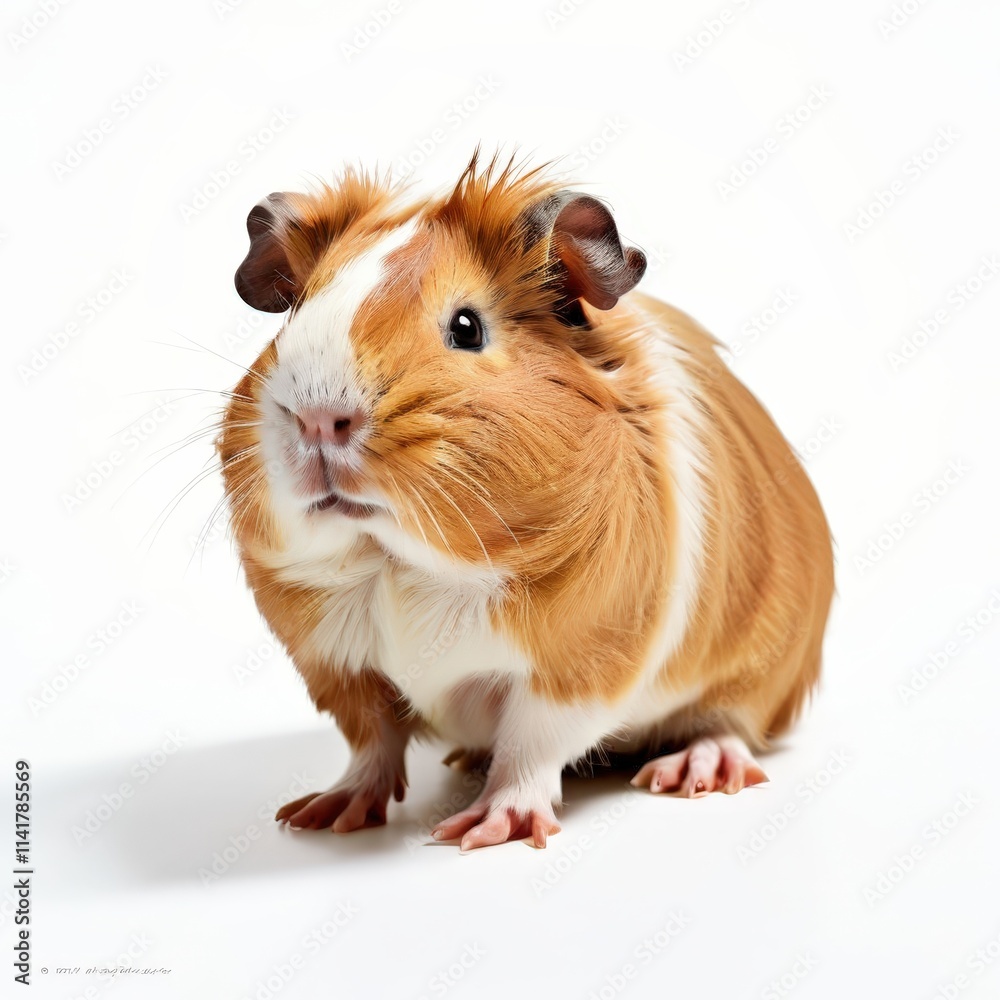 the AI Image Generator, Adorable Guinea Pig with Brown and White