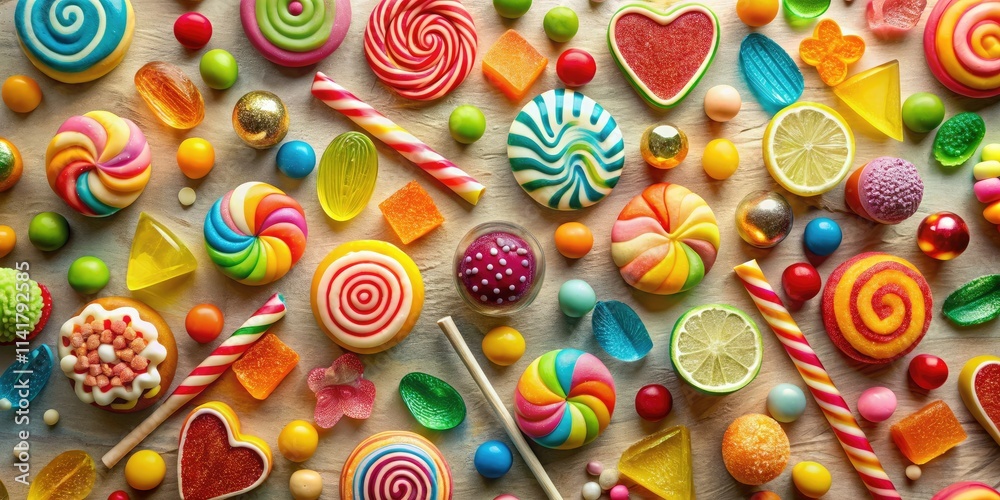 Colorful Candy Drone Photography Seamless Pattern Colorful Candy Drone Photography Seamless Pattern
