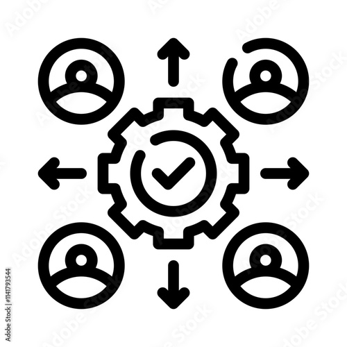 stakeholder management line icon