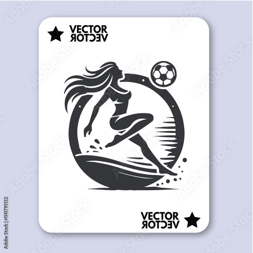 People play beach soccer. Active sports sea sandy coast. Guys pass ball each other on tropical beach. Open training for professionals and fun team game vacationers. Vector flat illustration isolated