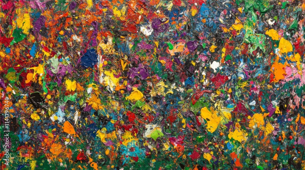 Abstract Colorful Impasto Oil Painting Texture