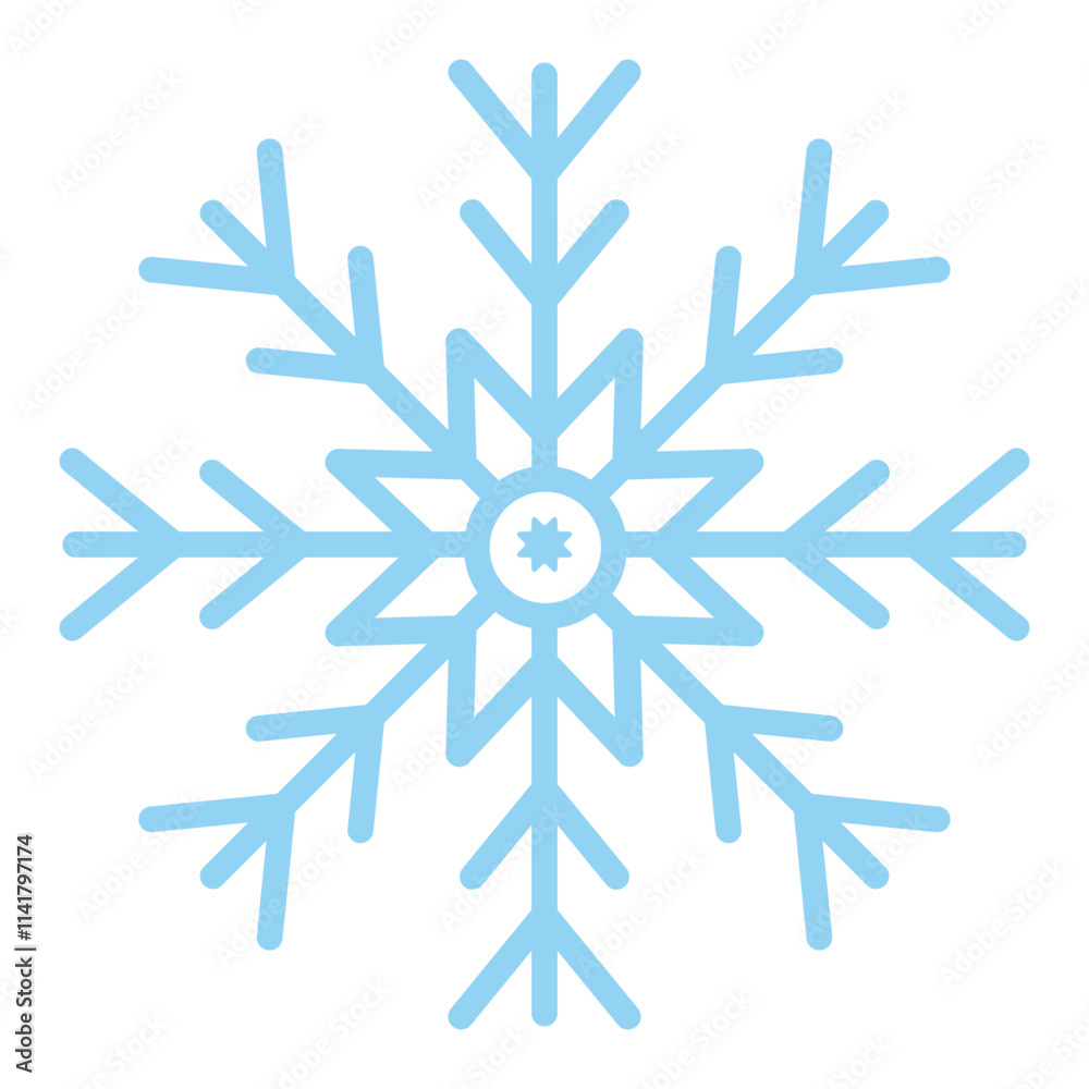 Blue snowflake icon vector isolated on white background. Blue snowflake icon vector isolated on white background.