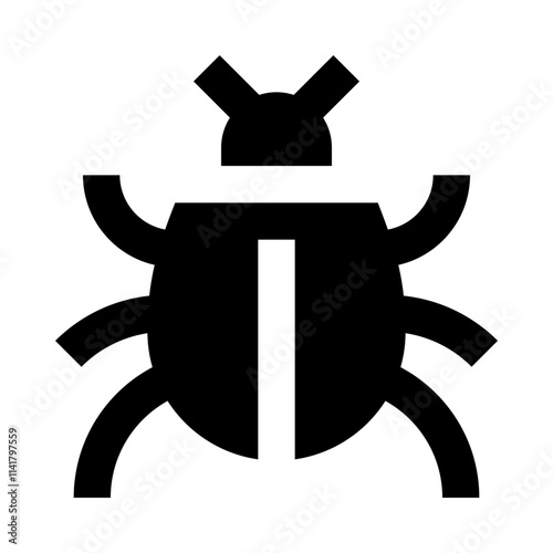 Minimalist Bug Insect Solid Icon