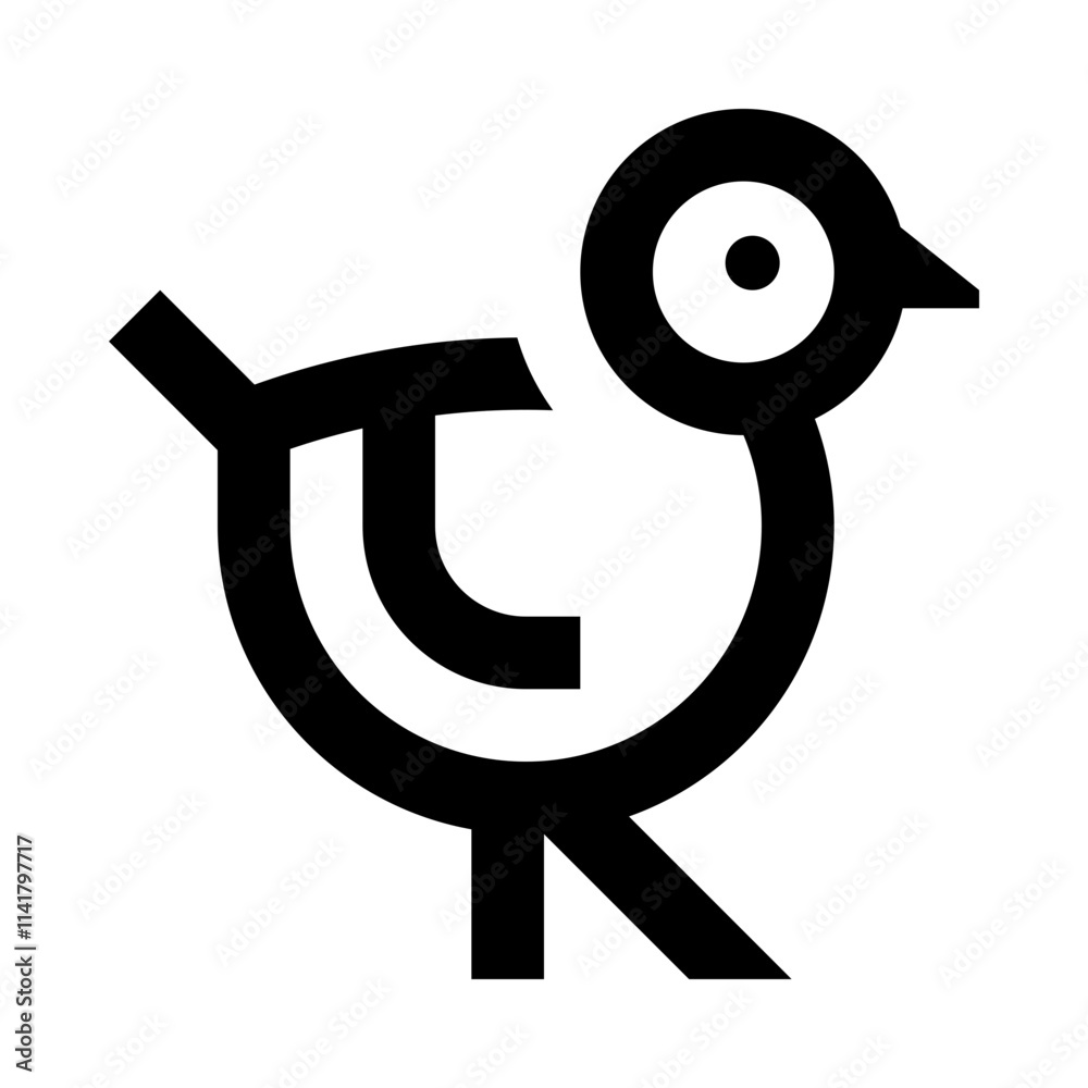 Sparrow Bird Line Icon