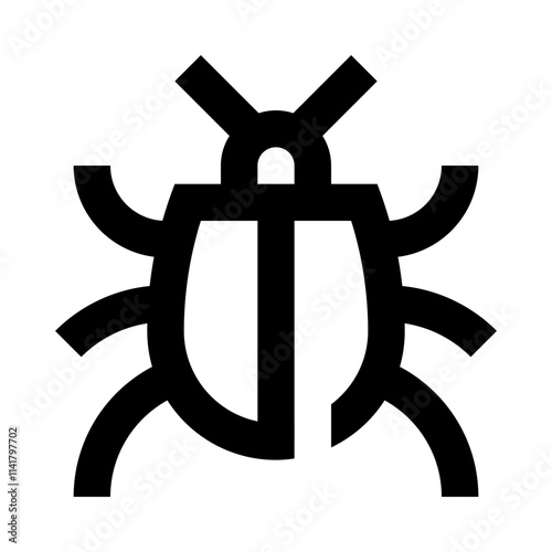 Minimalist Bug Insect Line Icon