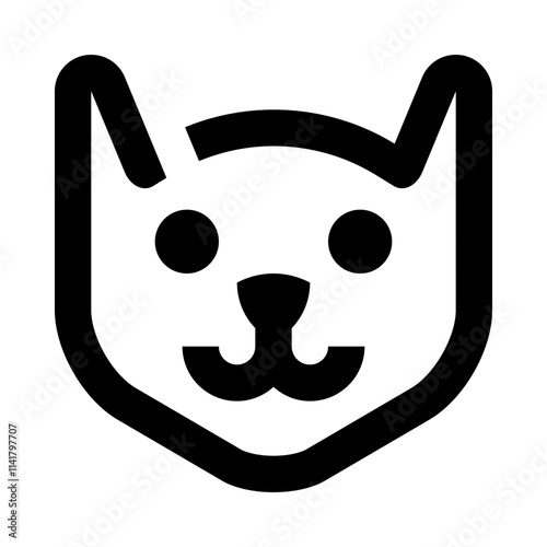 Cat Kitty Face Line Icon