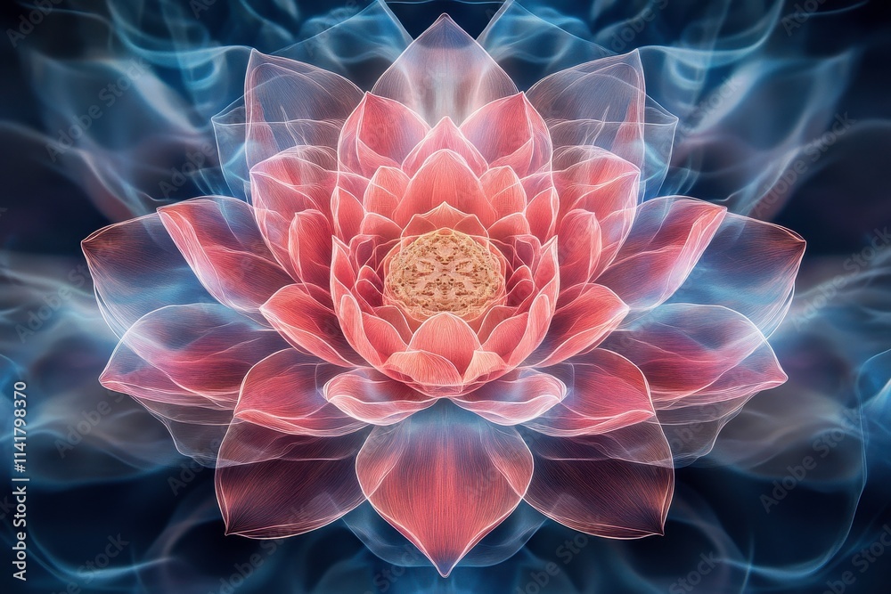 Ethereal Bloom of a Lotus Flower Surrounded by Swirling Light and Colorful Wisps, Capturing the Essence of Serenity and Tranquility in a Dreamlike Setting Ethereal Bloom of a Lotus Flower Surrounded by Swirling Light and Colorful Wisps, Capturing the Essence of Serenity and Tranquility in a Dreamlike Setting