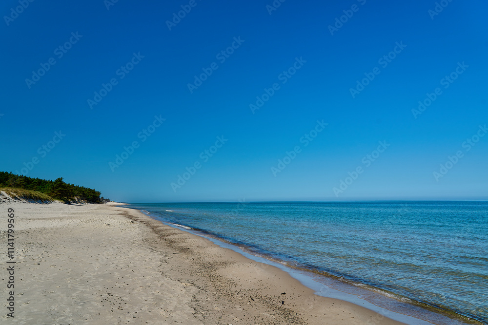 Sand dune at a beautiful beach in Slowinski National Park. Sand dune at a beautiful beach in Slowinski National Park.