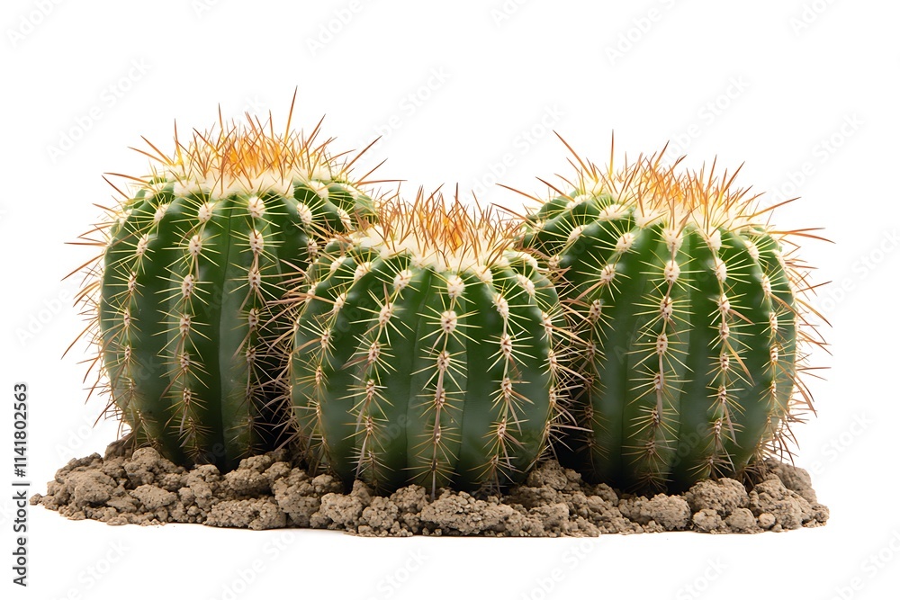 Small cactus in a pot isolated on white Small cactus in a pot isolated on white