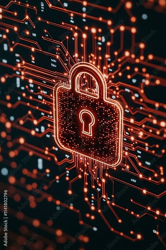A secure login process being completed with a padlock icon on a virtual dashboard A secure login process being completed with a padlock icon on a virtual dashboard