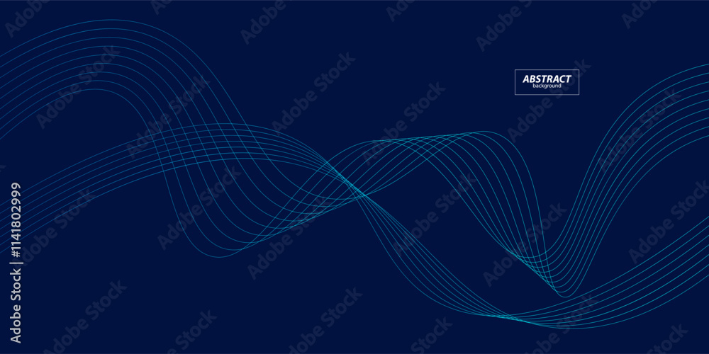 3D modern wave curve abstract presentation background. Luxury line wave background. Abstract decoration on dark blue background. Vector eps10 3D modern wave curve abstract presentation background. Luxury line wave background. Abstract decoration on dark blue background. Vector eps10