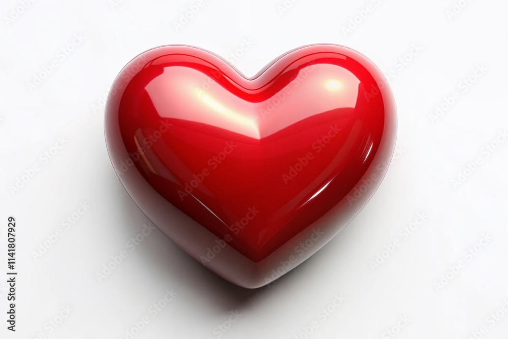 Vibrant 3D red heart on a white backdrop, ideal for romantic décor, banners, and posters, perfect for Valentine’s Day celebrations and love-themed events. Isolated graphic element. Vibrant 3D red heart on a white backdrop, ideal for romantic décor, banners, and posters, perfect for Valentine’s Day celebrations and love-themed events. Isolated graphic element.