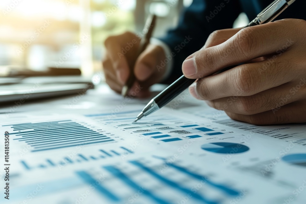 financial advisory services. Asian advisor showing plan of investment to clients in the consultancy office, Generative AI financial advisory services. Asian advisor showing plan of investment to clients in the consultancy office, Generative AI