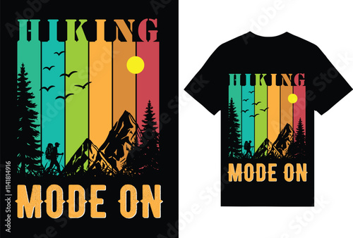 hiking t-shirt design for hiking lover