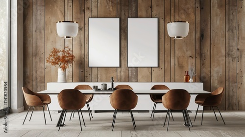 A stylish modern living room interior design with minimalistic furniture, neutral tones, and a sophisticated, welcoming atmosphere.