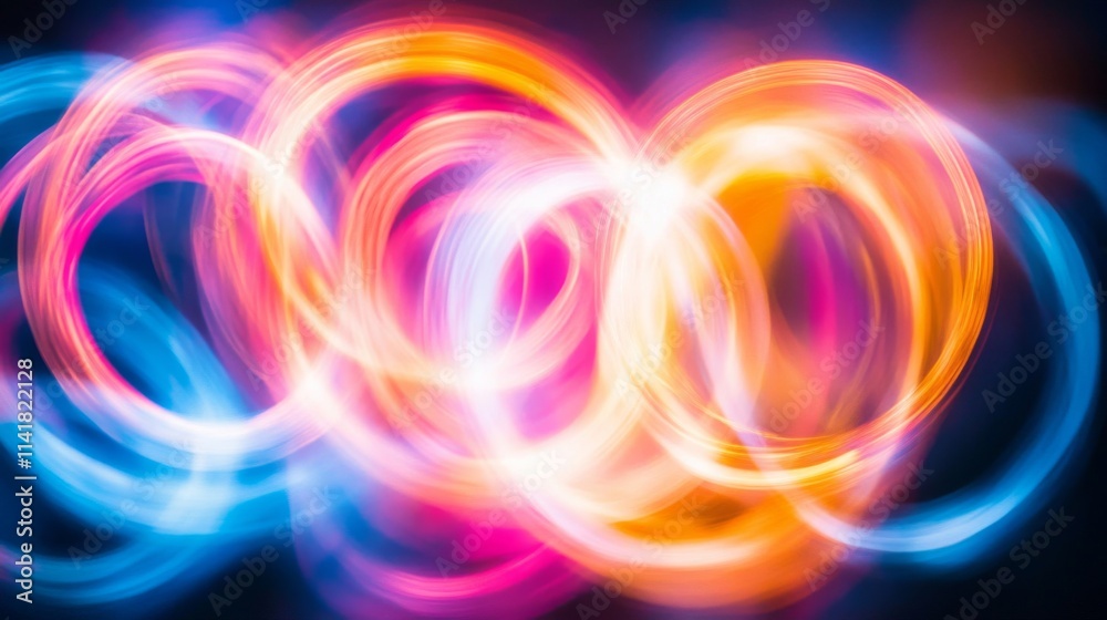Abstract swirling light patterns in vibrant colors Abstract swirling light patterns in vibrant colors
