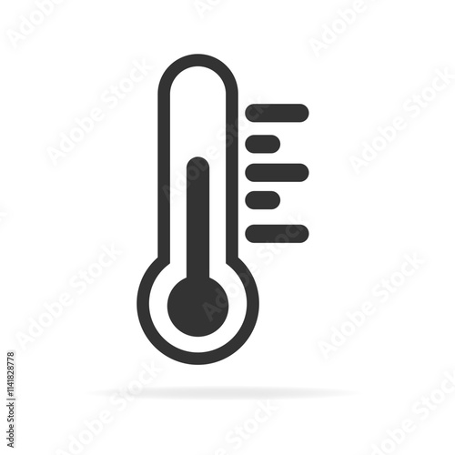 thermometer vector icon. Celsius,heat, body temperature, cold, room temperature. 