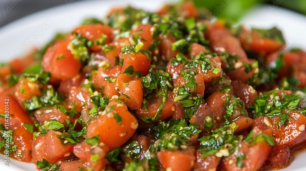 Ethiopian Spicy Tomato Salad with Chilies Ethiopian Spicy Tomato Salad with Chilies