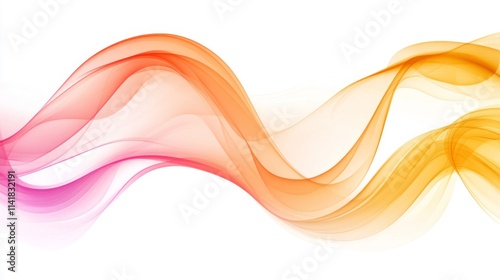 Abstract Orange and Pink Wave Abstract Design