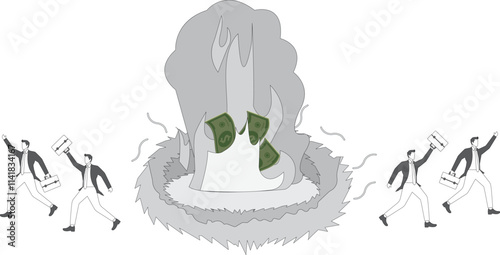 The living bird's nest is on fire, a group of businessmen fled, businessmen lost their investment principal, lost their safe haven and shelter