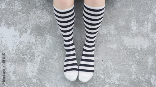 Striped Socks on Concrete: ...