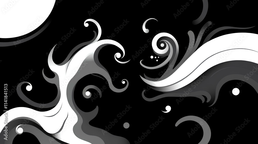 Fototapeta premium abstract design combining black and white colors in a visually harmonious way