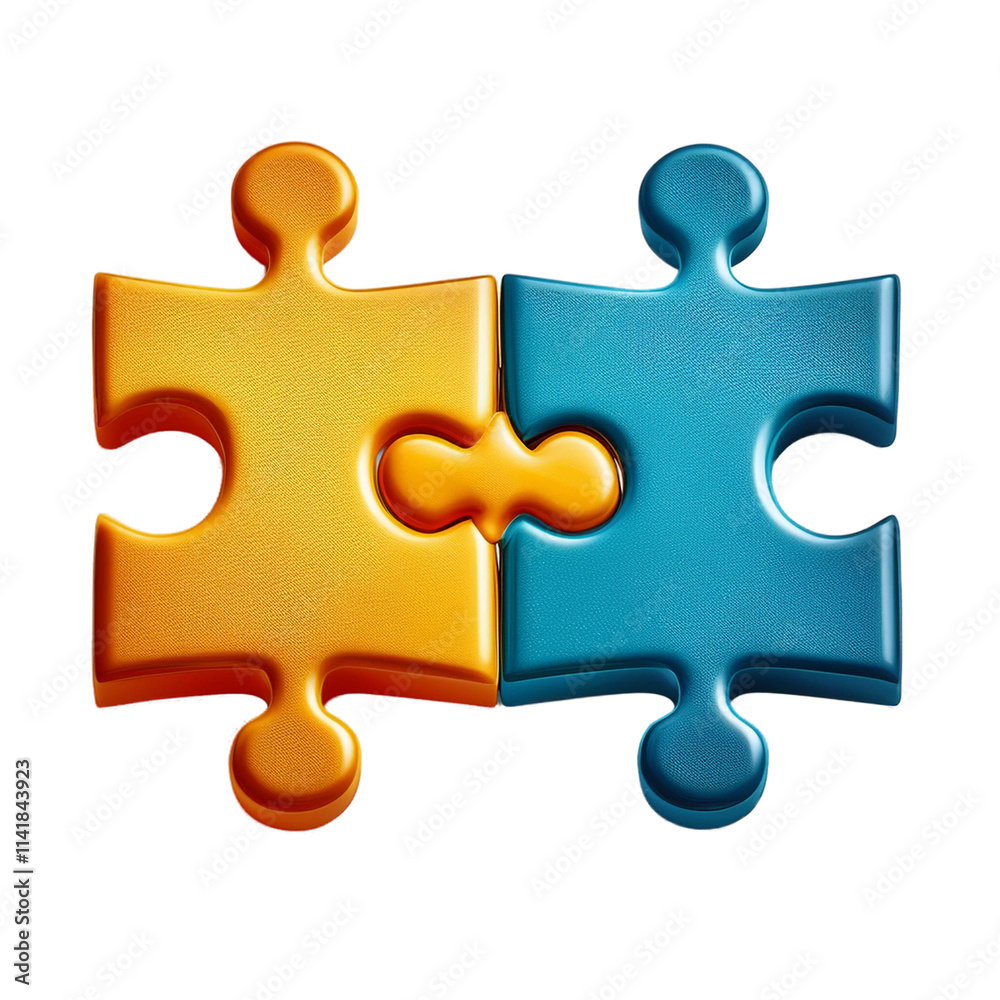 Obraz premium jigsaw puzzle piece isolated on transparent background