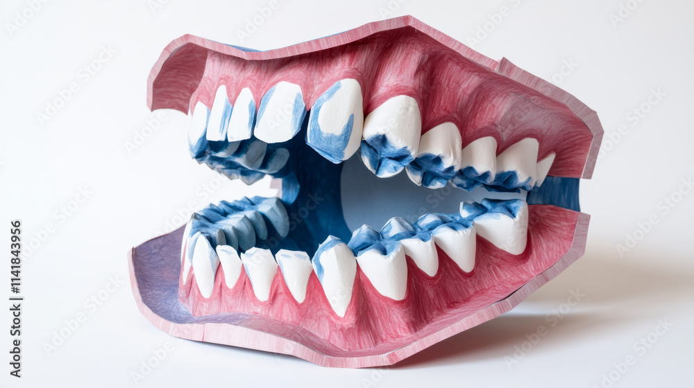 Fototapeta premium Checking Bite and Ensuring Proper Fit in Dental Restorations.