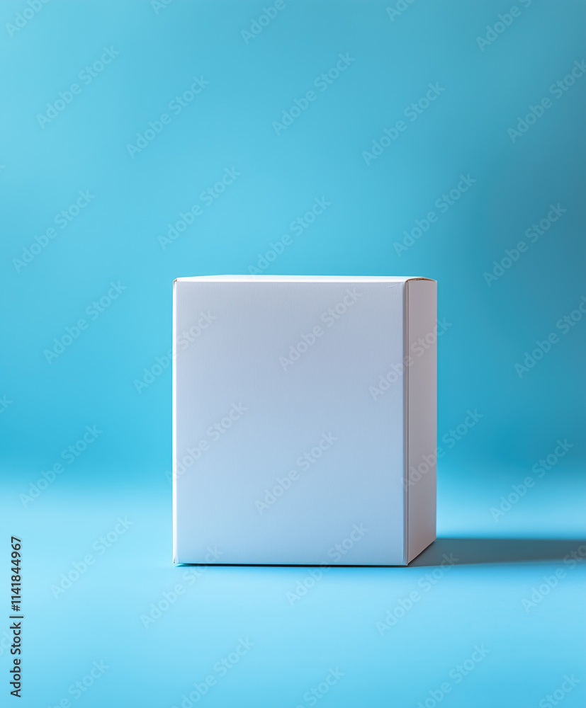 isolated white empty box