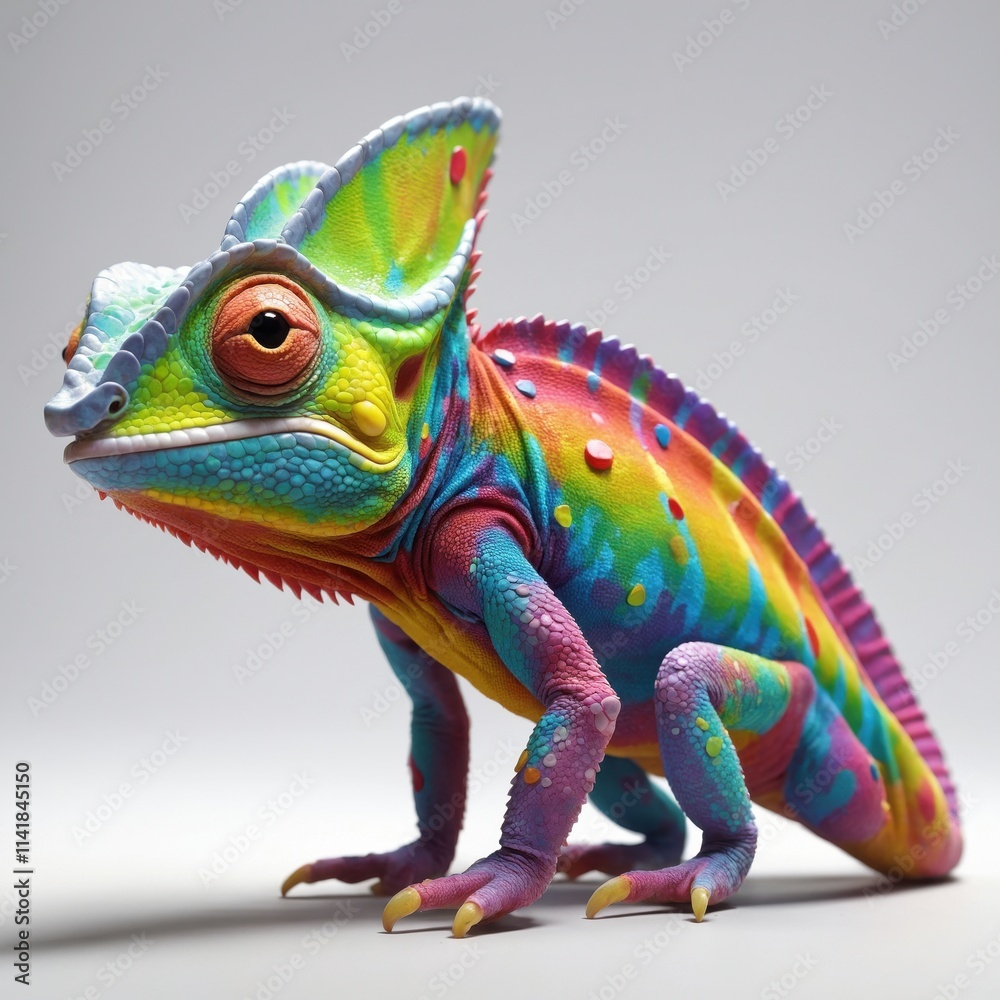 Obraz premium chameleon isolated on white background