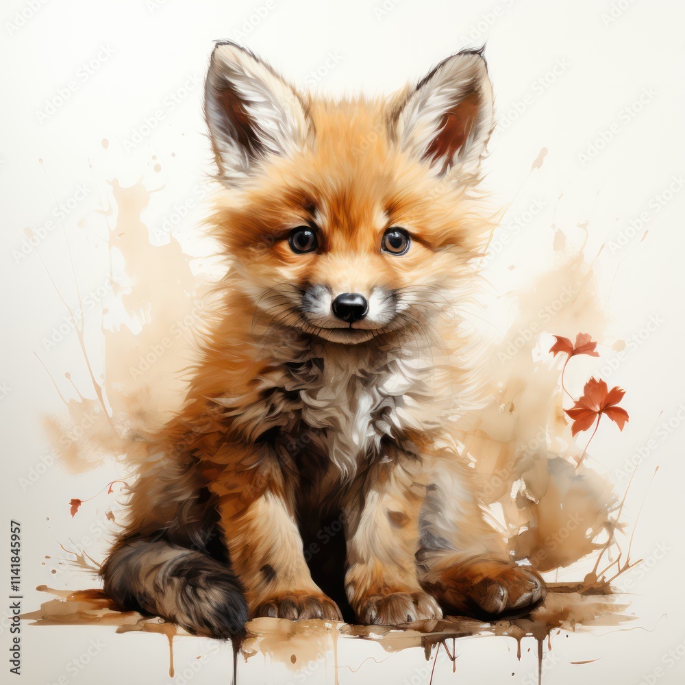 Naklejka premium fox vulpes By Generated AI