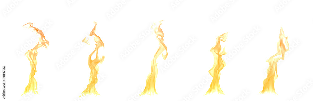 Abstract flames collection isolated on white background. Burning effect. Flames in the night sky. Abstract flames collection isolated on white background. Burning effect. Flames in the night sky.