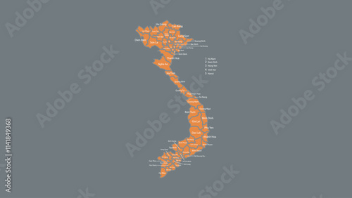 Modern Map of Venezuela with Interactive Features, Flat design Venezuela outline map.