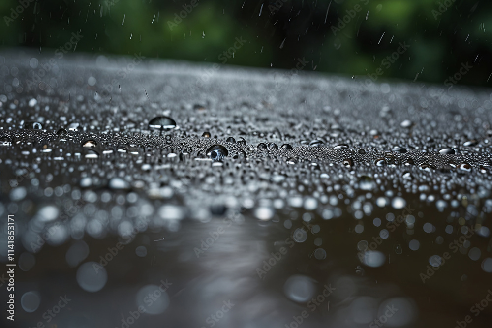 Water drops on a metal surface Water drops on a metal surface