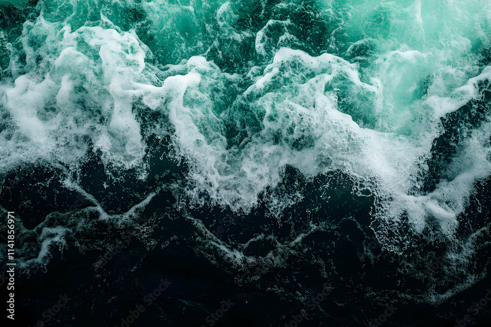 Ocean waves with white foam. Ocean waves with white foam.