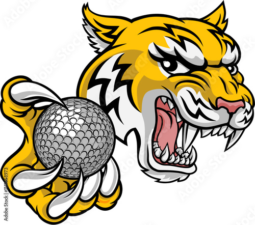 A wildcat or bobcat lynx bobcats wildcats sports team golf ball mascot