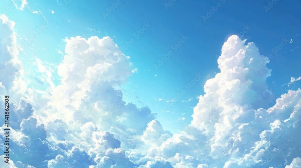 Beautiful white clouds in summer light blue sky Beautiful white clouds in summer light blue sky