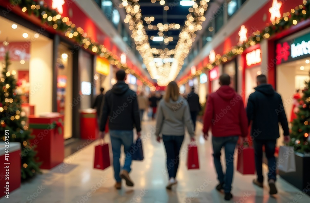 Obraz premium people walking in the shopping centre 
