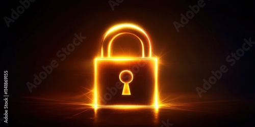 Digital padlock representing cybersecurity standards in modern technology environment