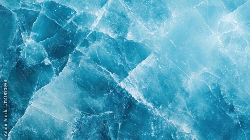 Abstract blue ice texture background.