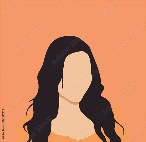 Close up photo portrait woman, businesswoman portrait vector illustration.