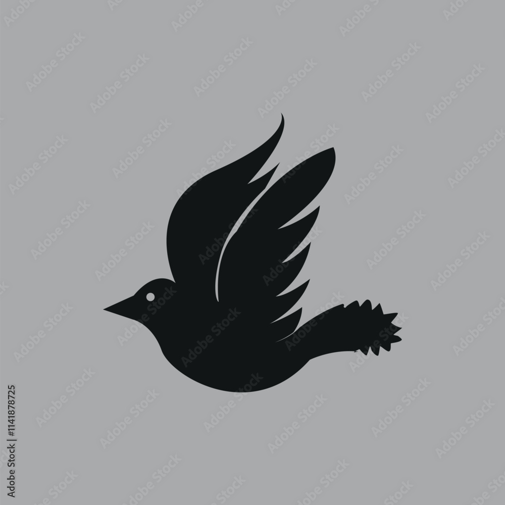 Flying pigeon outline illustration with hand-drawn Flying pigeon outline illustration with hand-drawn